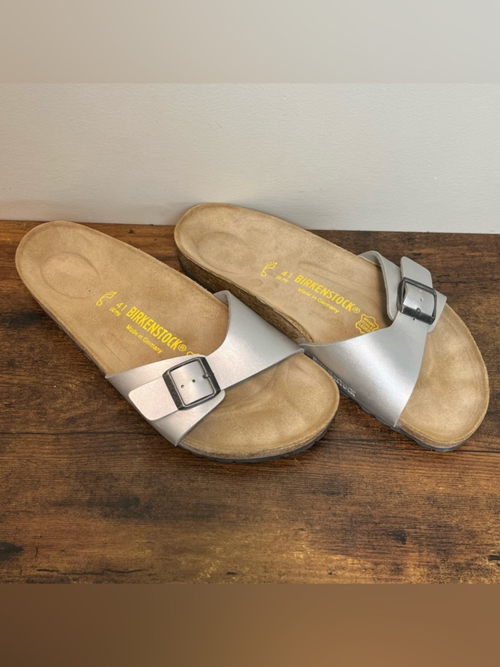 Birkenstock Madrid Silver Metallic Sandal
